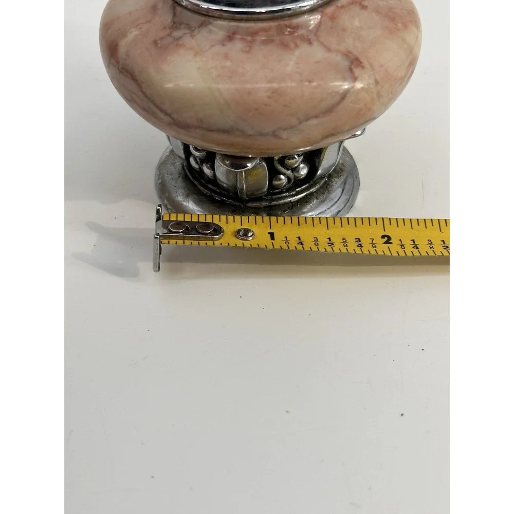 Vintage MCM RONSON Marble & Chrome Table Lighter  